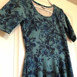 Lularoe Nicole blue floral